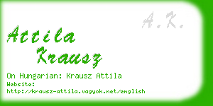 attila krausz business card